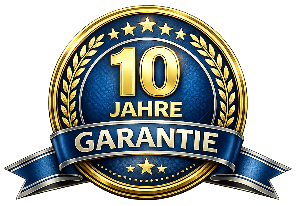 10 Jahre Garantie Siegel für Cabrio Heckscheibe Verklebungen von unserer Werkstatt